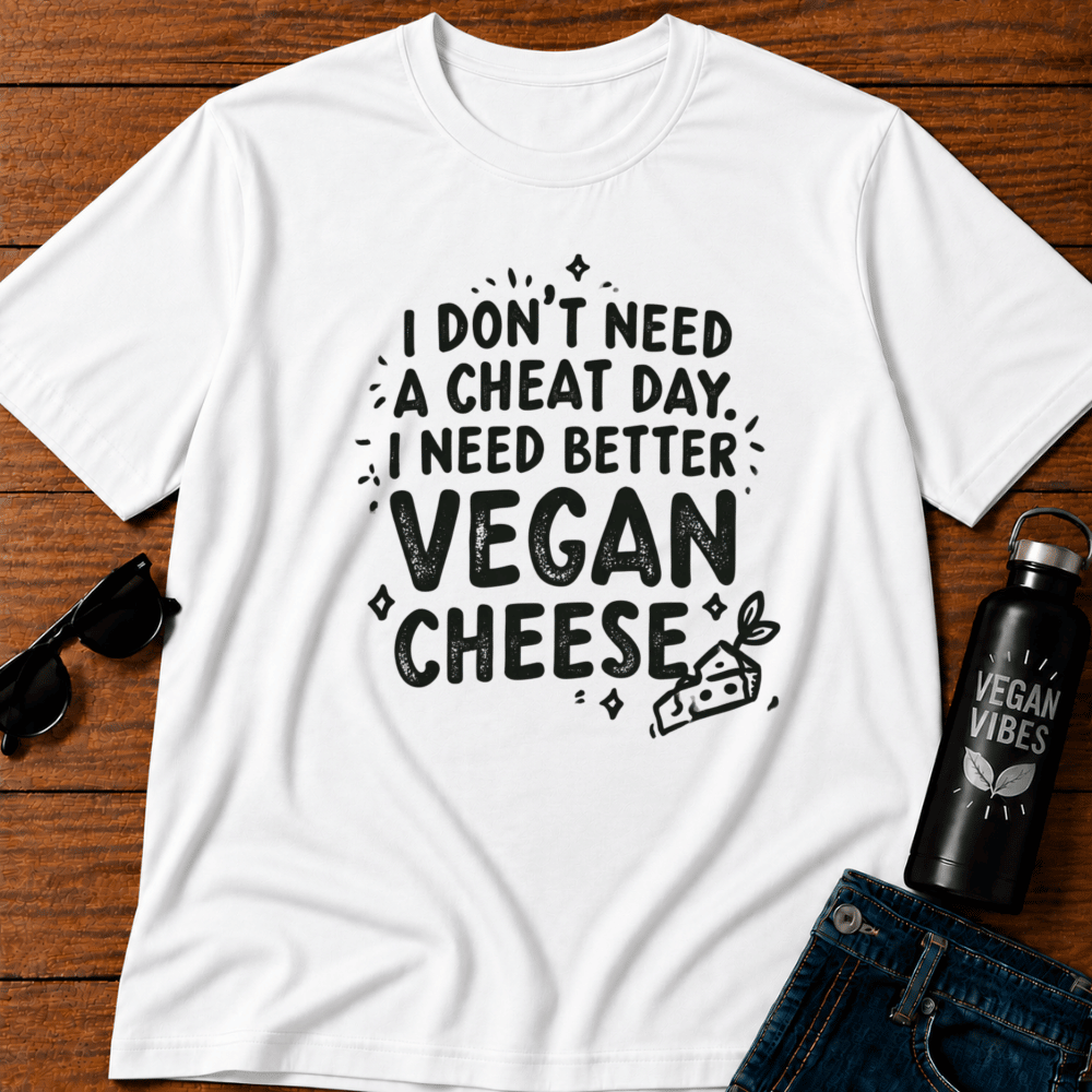 I Don't Need A Cheat Day I Need Better Vegan Cheese  T-Shirt