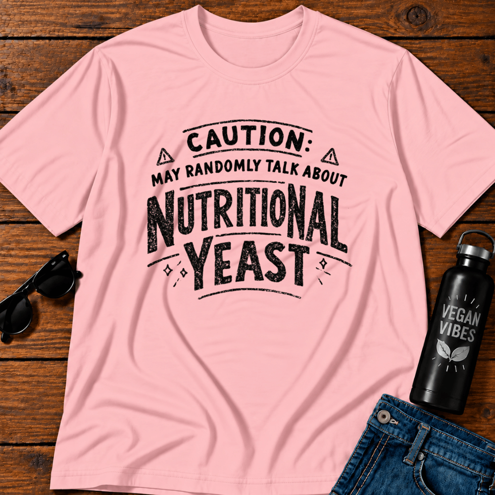 Caution May Randomly Talk About Nutritional Yeast  T-Shirt