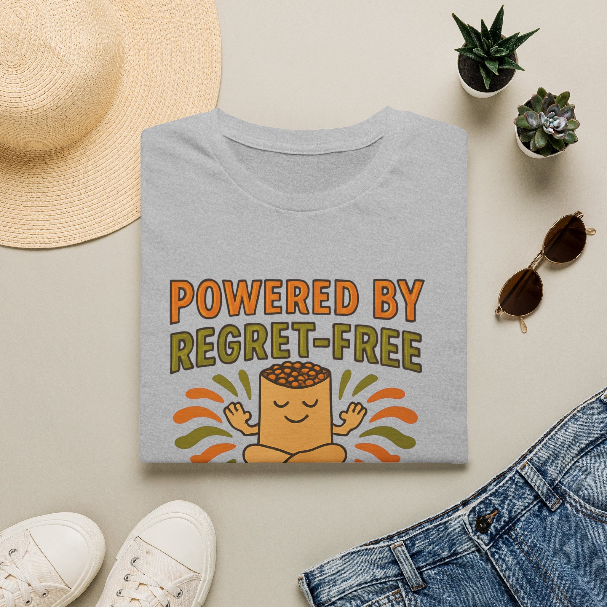 Powered by Regret Free Burritos T-Shirt